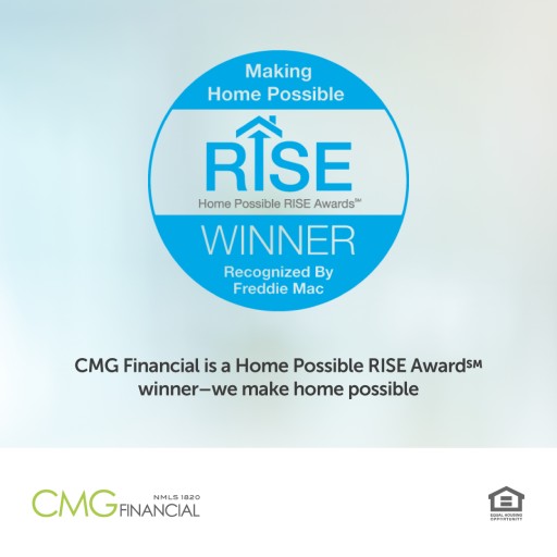 CMG Financial Honored With Freddie Mac Home Possible RISE Award for Education
