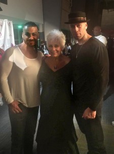 Kathy Baker with International Models Can Muhammed Karagoz and Gio Delavicci
