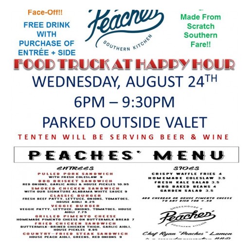 TENTEN Wilshire & Peaches Southern Kitchen Food Truck: BBQ Happy Hour