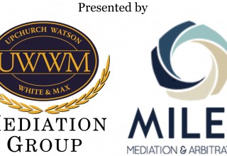 Upchurch Watson White & Max and Miles Mediation & Arbitration logos