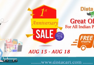 Distacart 1st anniversary special offers.
