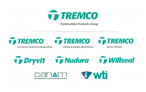 New Tremco Construction Products Group Unites Leading Brands, Offers Industry's First Single-Source Building Enclosure