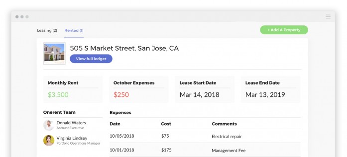 Property Owner Dashboard Summary