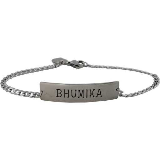 Engraved Bar Name Bracelet