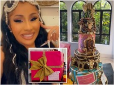 Cardi B showed off Bellesa sex toys, vibrators and extravagant five-tier birthday cake