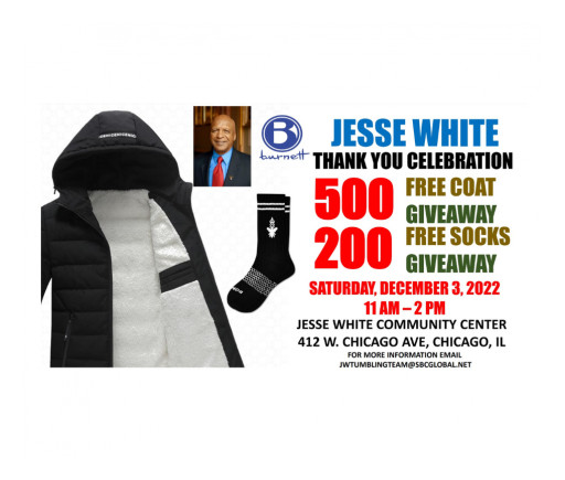 In Final Public Appearance, Illinois Secretary of State Jesse White Spreads the Warmth With Coat and Sock Giveaway for Those in Need