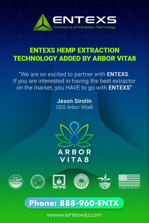 ENTEXS Hemp Extraction Technology Added by ArborVita8