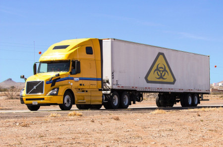 Truck carrying Hazardous material