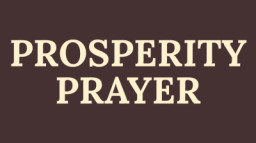 Prosperity Prayer