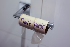 Empty toilet paper roll