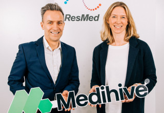 David Crimmins CEO of MediHive and Katrin Pucknat President of ResMed Germany