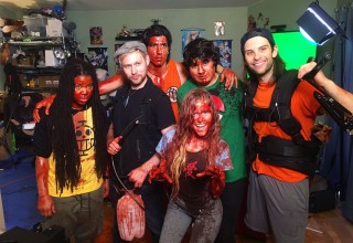 BTS on the set of 'ZombieCON'