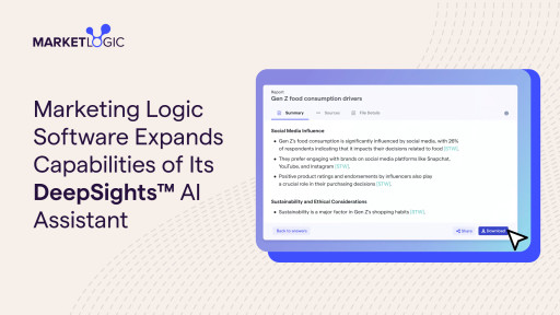 Market Logic Expands Capabilities of DeepSights, Its AI Assistant for Market Insights, Enabling Companies to Release Full Value of Investments in Research and Data Assets
