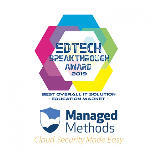 ManagedMethods Named Best Overall IT Solution for the Education Market