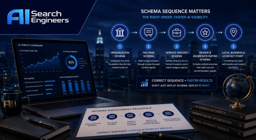 AI Search Engineers, the Only AEO Verified Agency in the United States, Releases Findings on How Schema Markup Deployment Sequence Affects AI Search Visibility Outcomes and Why Order Matters as Much as Completeness