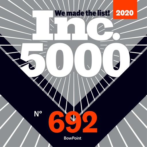 Inc. Magazine Names BowPoint to Inc. 5000 List of America's Fastest-Growing Private Companies