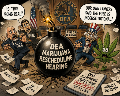 Marijuana Rescheduling DEA Judge Violates the Constitution? DEA Is Holding a ALJ Hearing Next Week