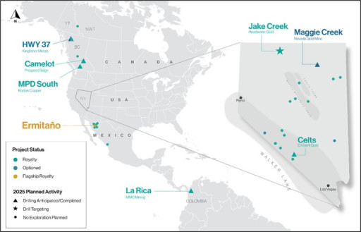 Orogen Royalties' Exploration Stage Project and Royalty Update