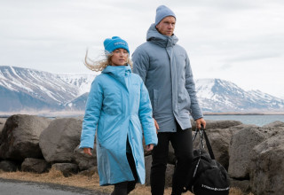 A Couple Wearing Icelandic Wool Insulated Parkas