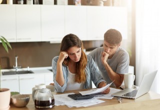 Couple Looking at Finances