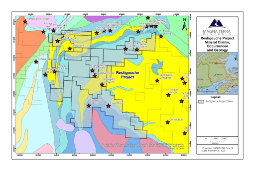 Magna Terra Acquires Large Strategic Property Further Enhancing Its Rocky Brook Project in Northern New Brunswick