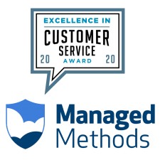 ManagedMethods 2020 Excellence in Customer Service Awards Winner