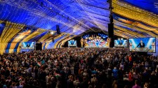Scientologists and guests from around the world convene under the Grand Marquee on Friday, October 11. 