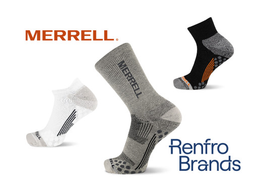 Renfro Brands Launches 100% Recycled Merrell Hiking Socks