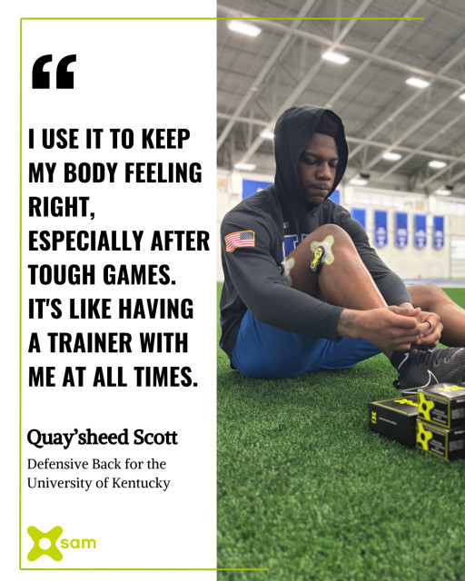 NFL Players Face a 41% Injury Risk Each Season. sam(R) Offers a Non-Invasive Recovery Option Trusted by Pro Football's Medical Staff