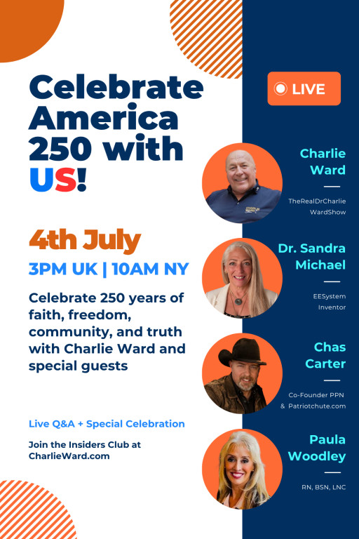 Charlie Ward Insiders Club Announces America 250 Live Celebration Featuring Chas Carter, Paula Woodley, and Dr. Sandra Rose Michael