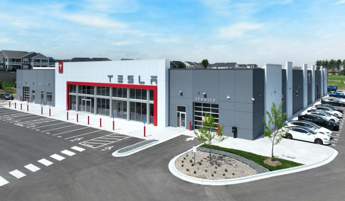 Tesla's new sales and service center