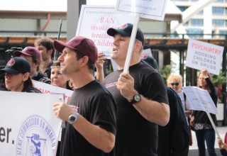 CCHR protest at the WPA Congress in Melbourne