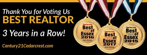 Century 21 Cedarcrest Realty Wins First Place in Real Estate Category in 2017 Best of Essex Awards; Caldwell, N.J. Real Estate Agency is Named "Best Realtor"