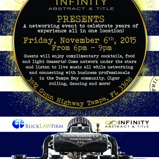 Infinity Abstract & Title Launches VIP Red Carpet Networking Gala for Tampa Bay Professionals to Celebrate Years of Experience All in One Location