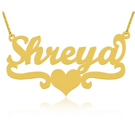 Gold name jewelry