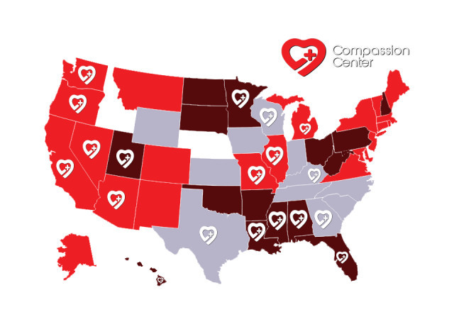 Compassion Center Coverage Map