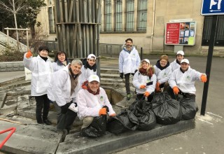 Cleanup in a Paris suburb