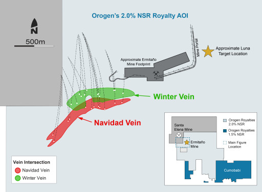 Orogen Royalties Announces the Expansion of the Navidad Gold-Silver Target at Ermitaño 