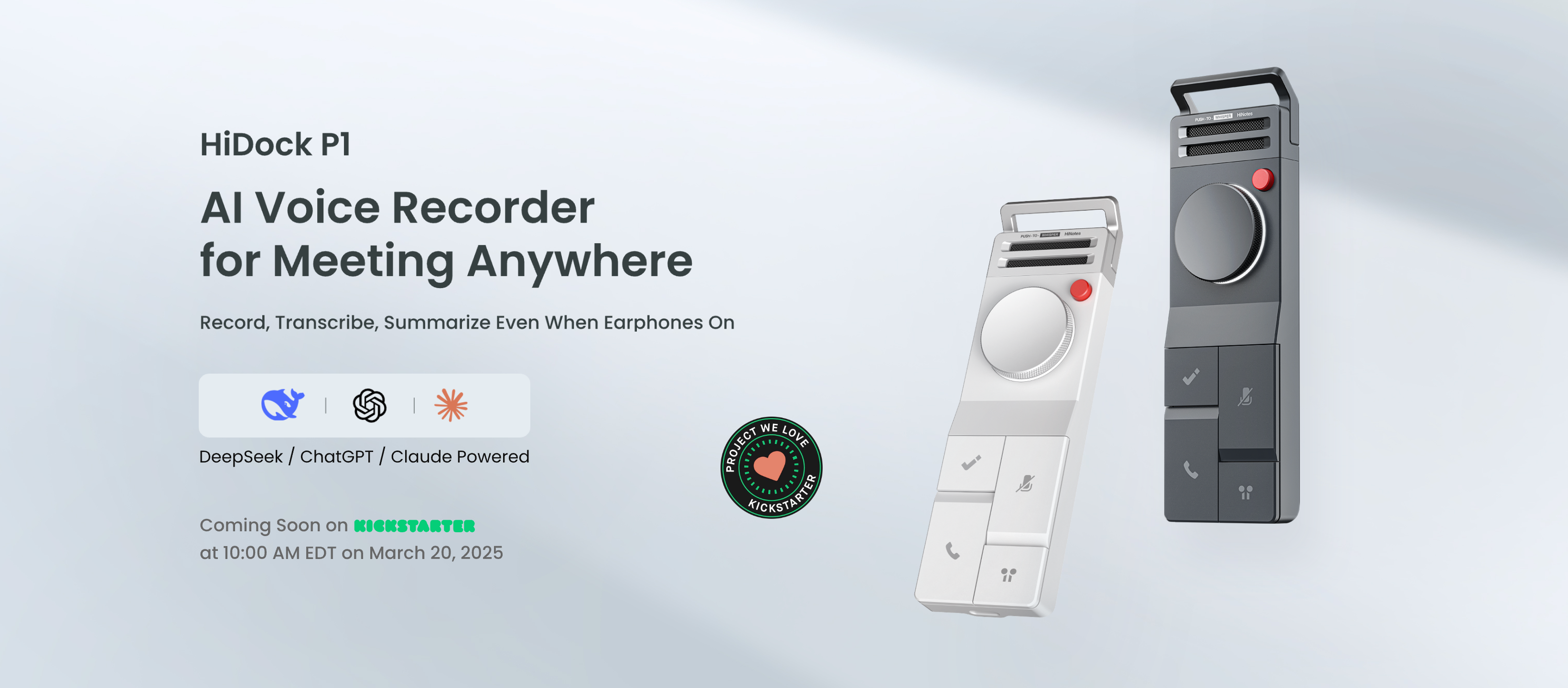 HiDock P1 AI Voice Recorder