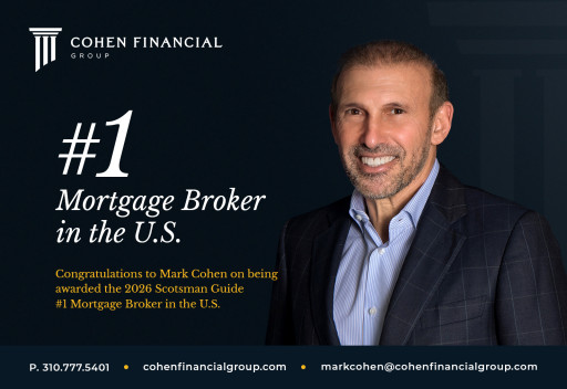 Mark Cohen Named #1 Mortgage Broker, #1 Non-QM Originator In the U.S.