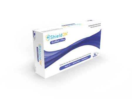 ShieldON EcoBlue Biodegradable Nitrile Examination Gloves