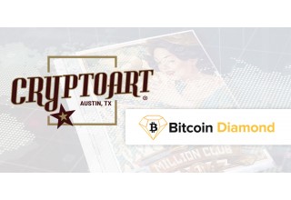 Cryptoart and Bitcoin Diamond Logos