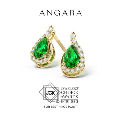 Angara's Emerald Earrings Win Editor's Choice Award for Best Price Point in the 2024 JCK Jewelers' Choice Awards