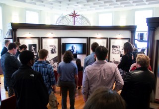 Students visit the Church's Public Information Center, where they learn more about Scientology Founder L. Ron Hubbard from his own words, his accomplishments, and anecdotes from those who knew him.Students visit the Church's Public Information Center, where they learn more about Scientology Founder L. Ron Hubbard from his own words, his accomplishments, and anecdotes from those who knew him.