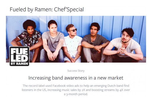 Dash Two, Music Ad Agency, and Record Label Fueled by Ramen, Featured in Facebook Advertising Success Story