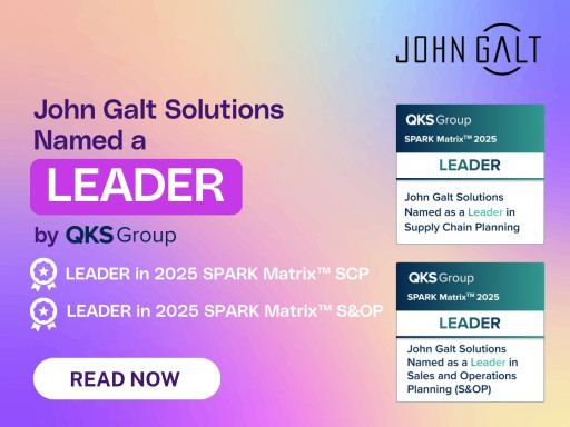 John Galt Solutions Named a Leader in Two QKS Group 2025 SPARK Matrix Reports: Supply Chain Planning, and Sales and Operations Planning