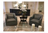 The Willits Suede Chairs in lobby