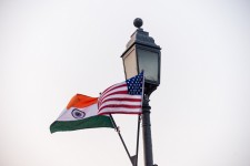 U.S. and Indian Flags