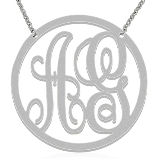 Silver Monogram Pendant