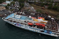 Mavi Marmara Cruise ship sails off Istanbul, 22 May 2010